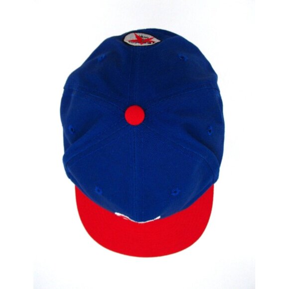 Vintage 90s Philadelphia Phillies Hat Cap Snapback MLB Baseball Texaco Blue Red - Picture 3 of 8